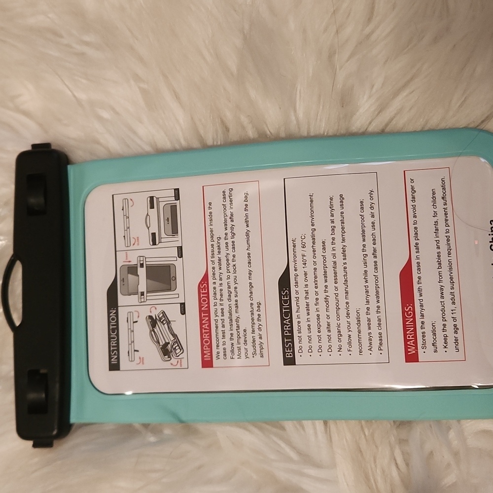 Blue Waterproof Phone Case - Picture 3 of 3